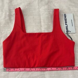 Girlfriend Collective Vibrant Red Sports Bra